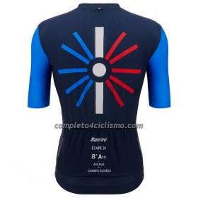 Maglia Trionfo 2023 Tour de France Manica Corta Blu